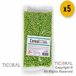 CEREAL CHOCOLATE COLOR VERDE  X 5 paquetes X200GR ARGENFRUT